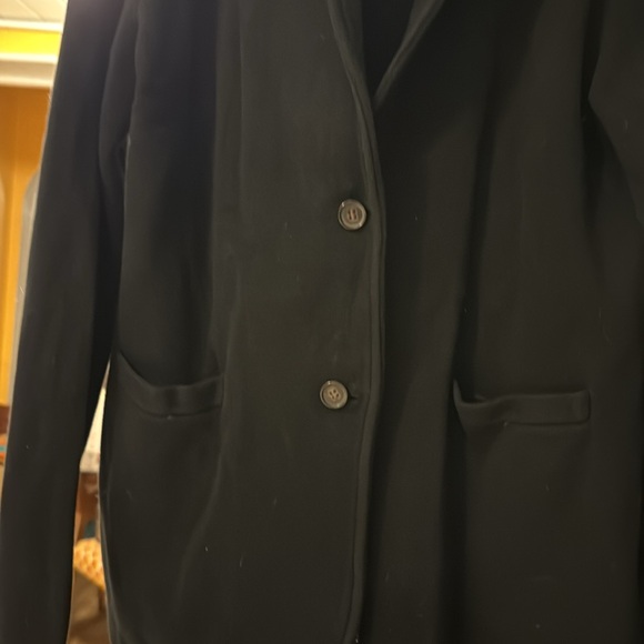 J. Crew 2 button black sweater blazer sz XL - Picture 3 of 3